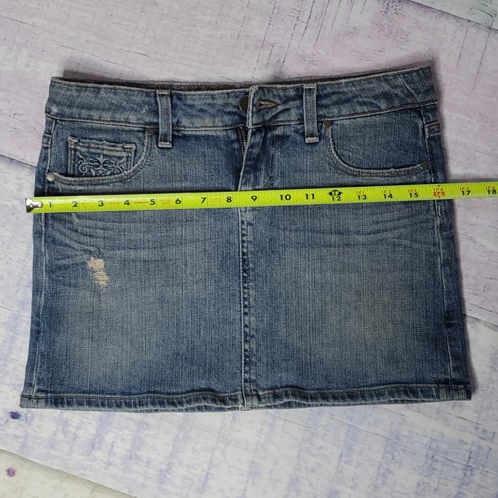 Paige distressed Malibu mini Jean skirt - Picture 8 of 8